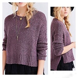 Kimichi Blue Textured High-Low Hem Sweater